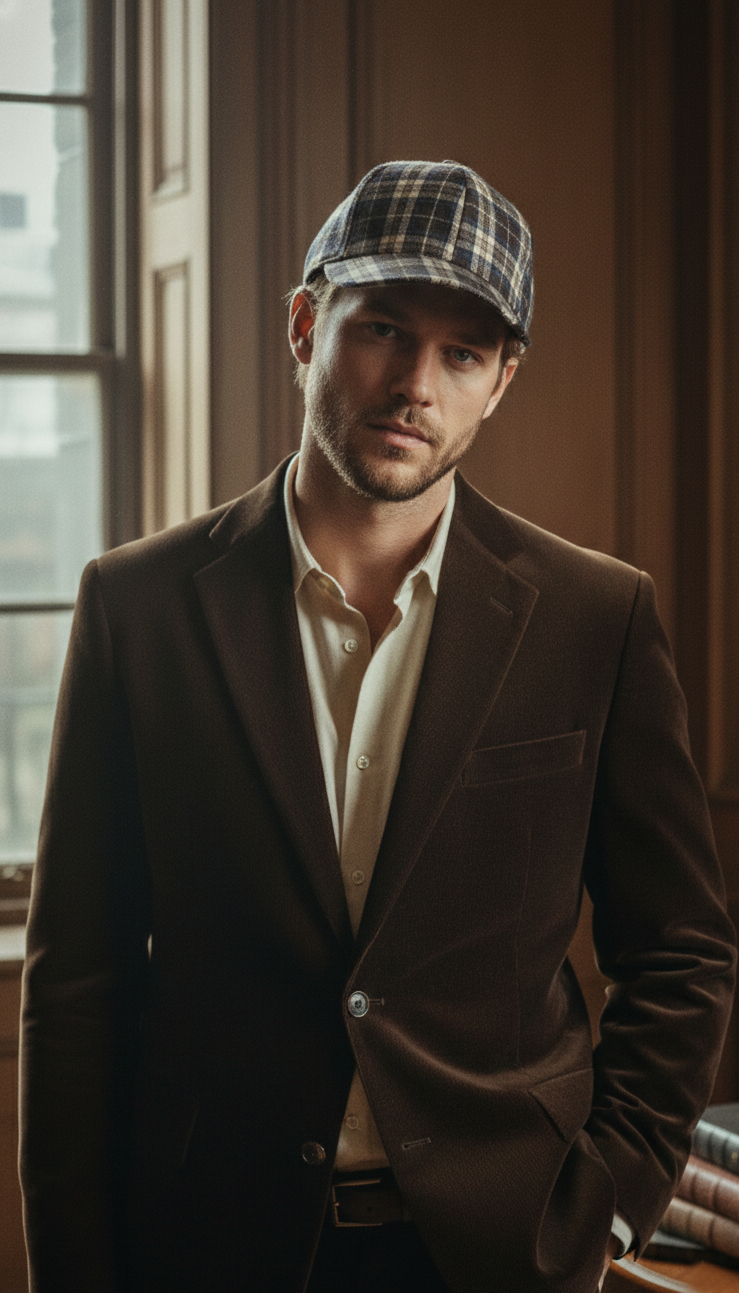 brown-check-cap-2