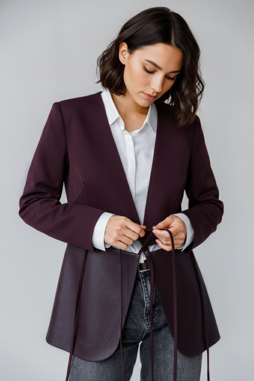 burgundy-colarless-split-blazer-1