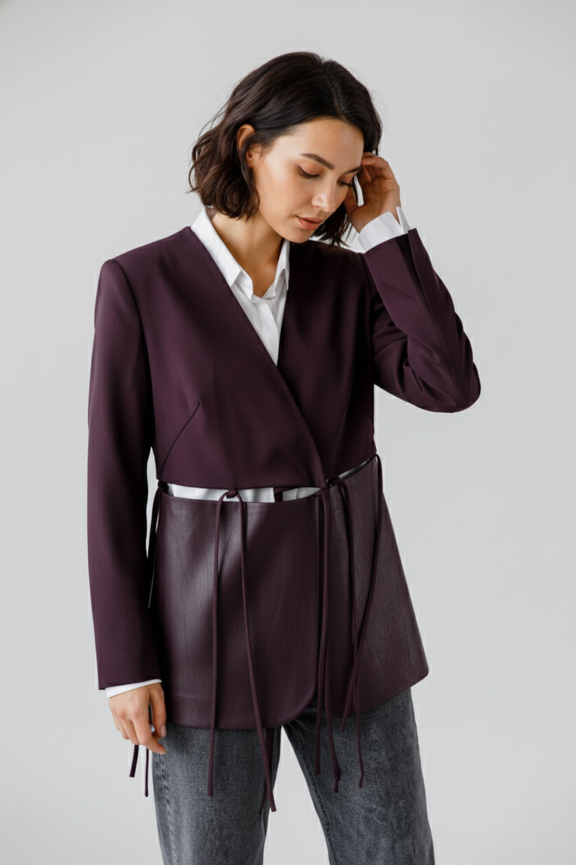 burgundy-colarless-split-blazer-2